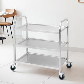 SOGA 2X 3 Tier Kitchen Dinning Food Cart Trolley Utility Size Large