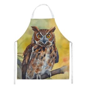 Eastern Screech Owl Apron Cooking Kitchen Server Baking Crafts Gardening for Adult Women Men, Unisex, Large, Multicolor