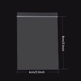 100 Pcs Plastic Zipper Bags; Resealable Zipper Bags; Suitable For Restaurant Supplies Snacks; Nuts; Seeds; Candy; Suitable For Travel; Storage; P (size: 3.1inch*2.3inch)