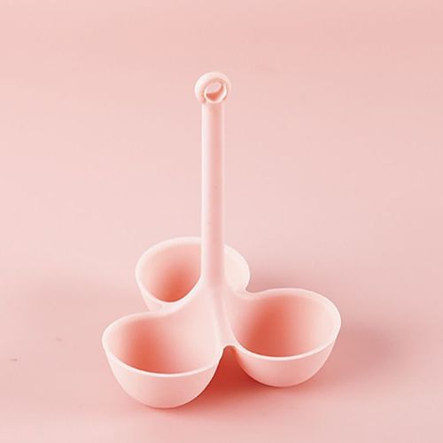 1pc; Egg Poacher; Silicone Egg Steamer Food Grade High Temperature Resistant Children's Food Supplement 3 Holes Steamed Egg Tray Convenient Boile