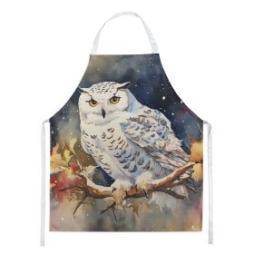 Snowy Owl Apron Cooking Kitchen Server Baking Crafts Gardening for Adult Women Men, Unisex, Large, Multicolor (Default: Default)