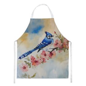 Blue Jay Apron Cooking Kitchen Server Baking Crafts Gardening for Adult Women Men, Unisex, Large, Multicolor (Default: Default)