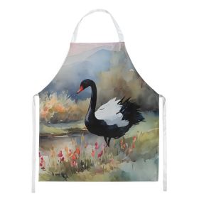Black Swan Apron Cooking Kitchen Server Baking Crafts Gardening for Adult Women Men, Unisex, Large, Multicolor (Default: Default)